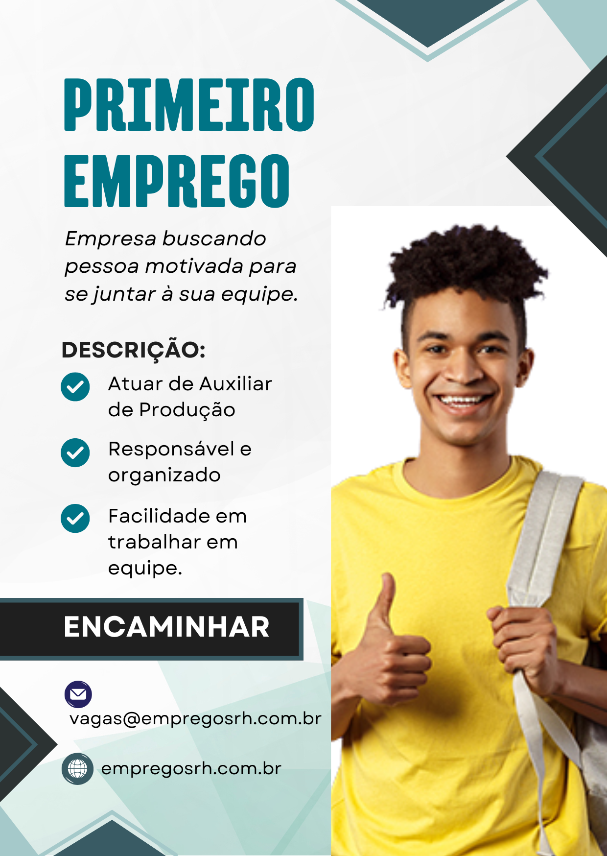 Primeiro Empregos - Auxiliar de Produção