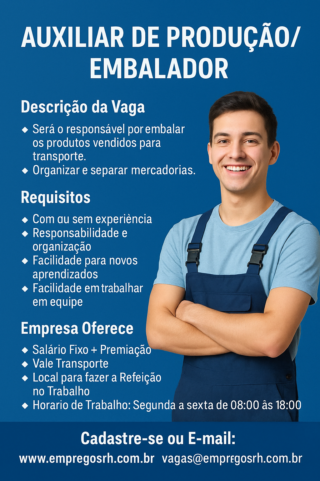 Auxiliar de Produção - Embalador