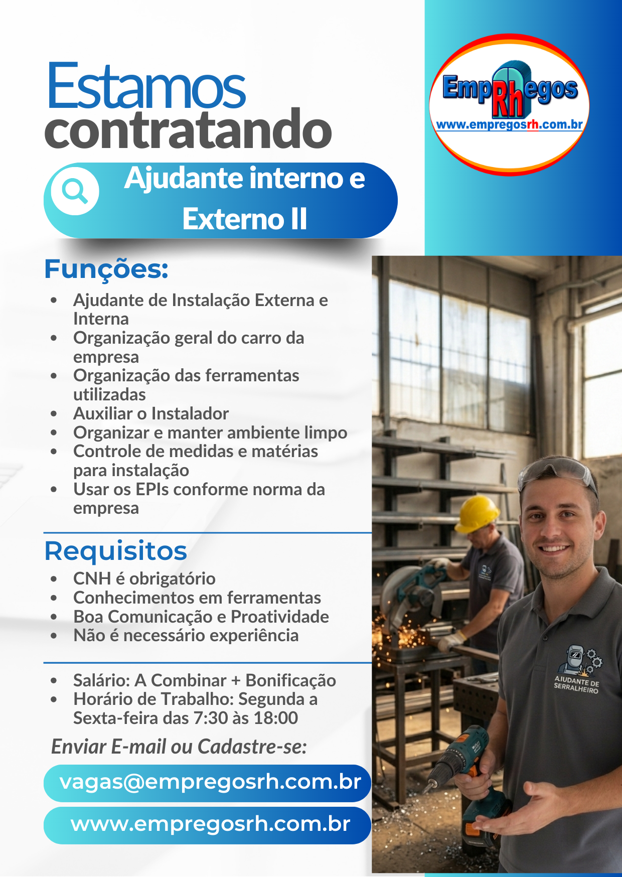 Ajudante Geral Interno e Externo