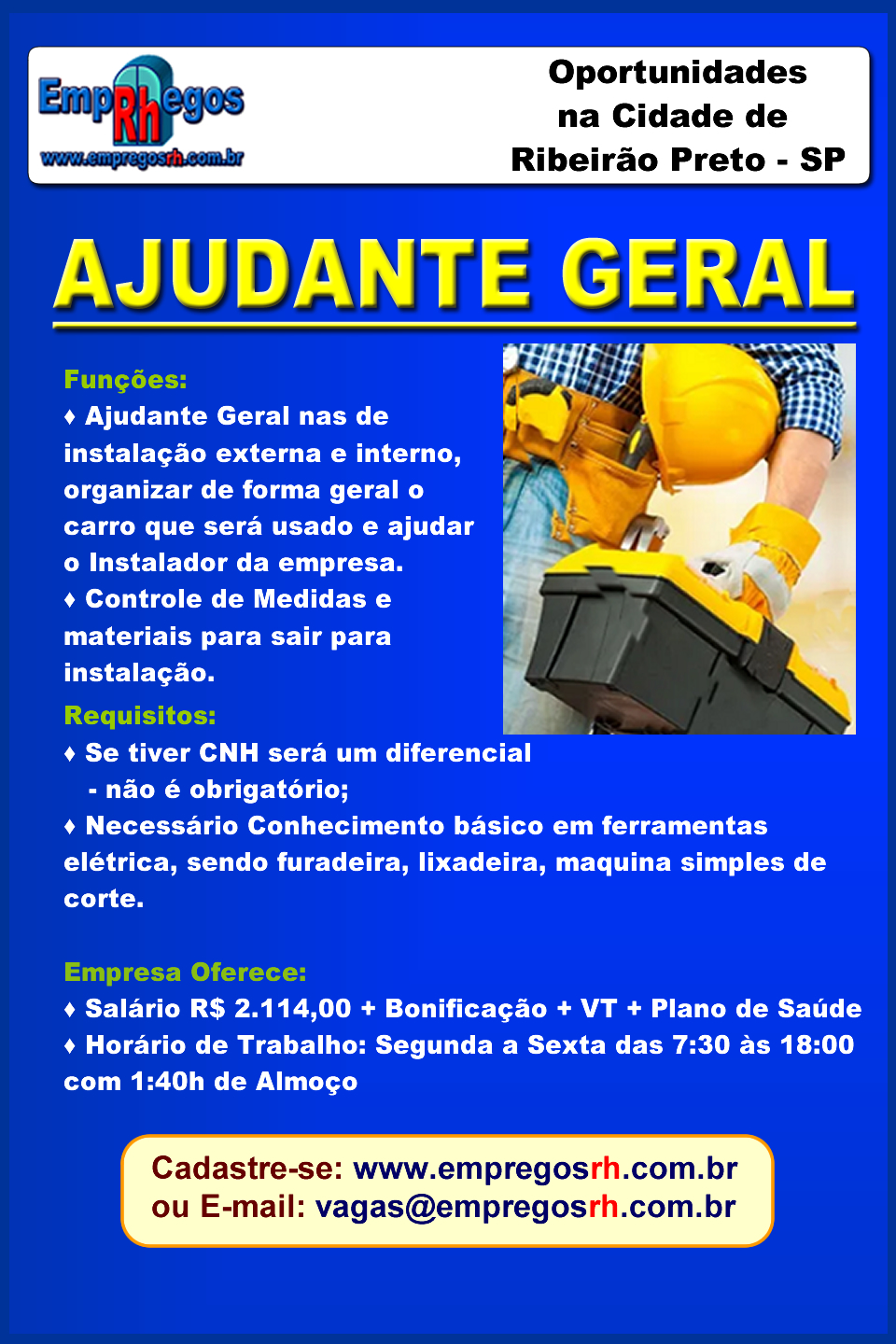 Ajudante Geral de Instalacao