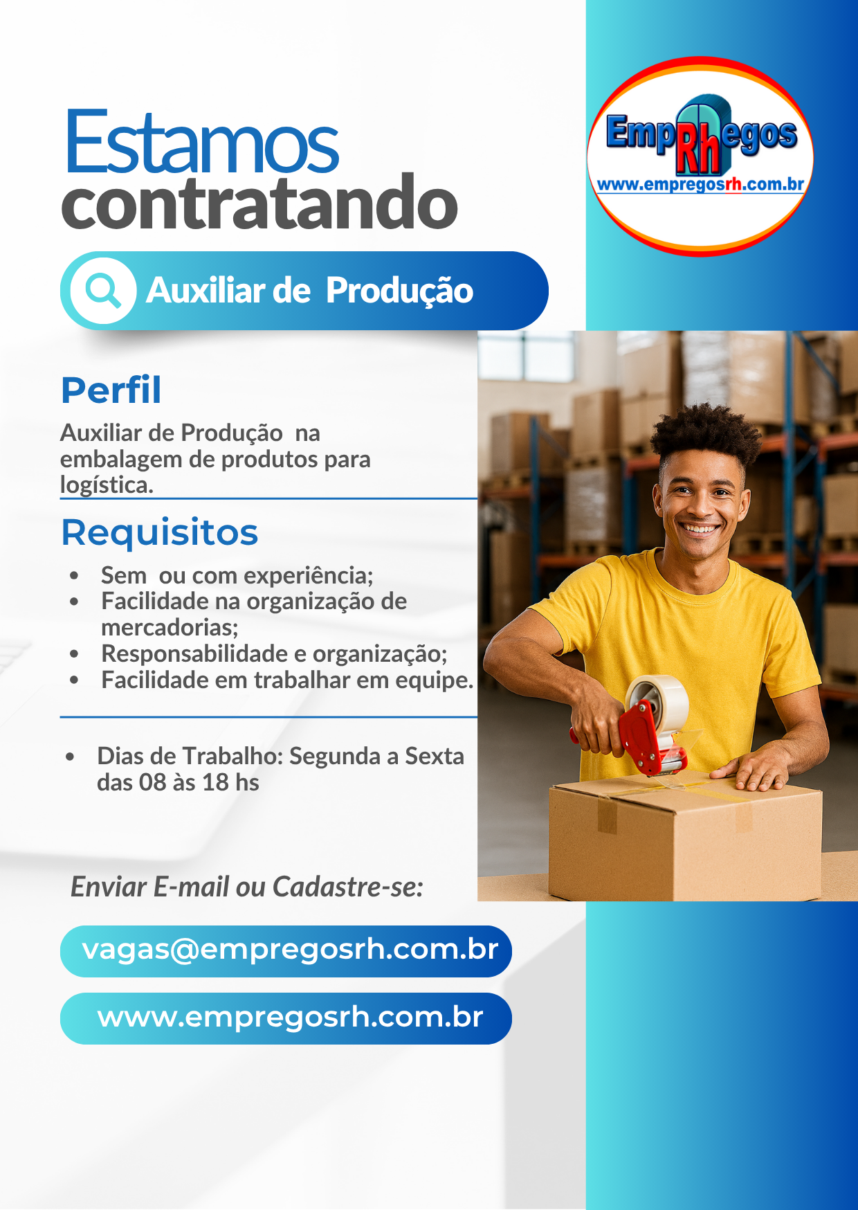 Auxiliar de Produção - Embalador 
